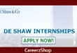 De Shaw Internship