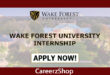 Wake Forest University Internship